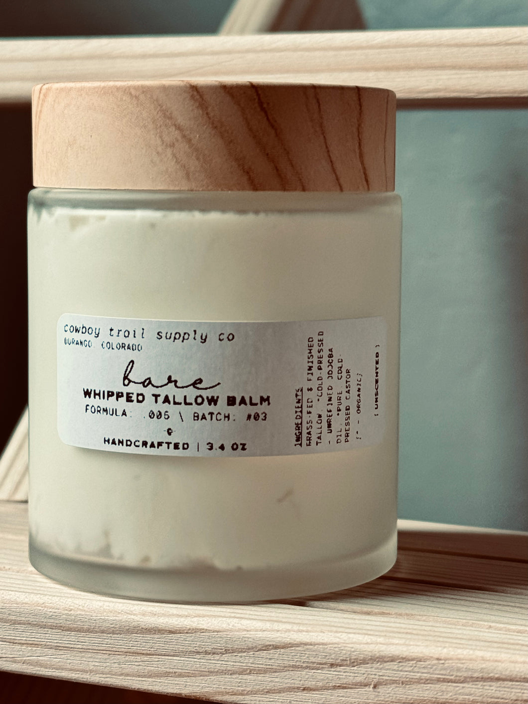 Bare (Unscented) | Whipped Tallow Balm [Face + body restorative moisturizer]