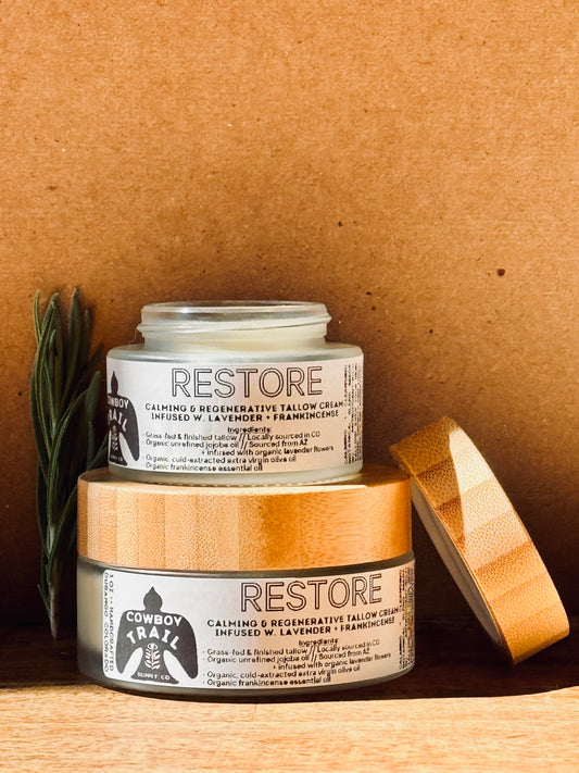 RESTORE | Calming & Regenerative Tallow Cream • Lavender + Frankincense