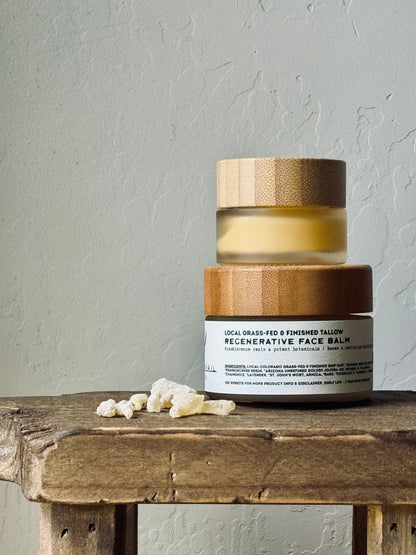 Regenerative Tallow Face Balm •• Frankincense Resin & Potent Botanical Extracts