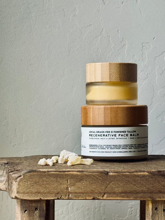 Regenerative Tallow Face Balm •• Frankincense Resin & Potent Botanical Extracts