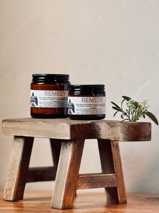 REMEDY | Healing & Rejuvenating Tallow Cream • Sage, Yarrow + Rosemary