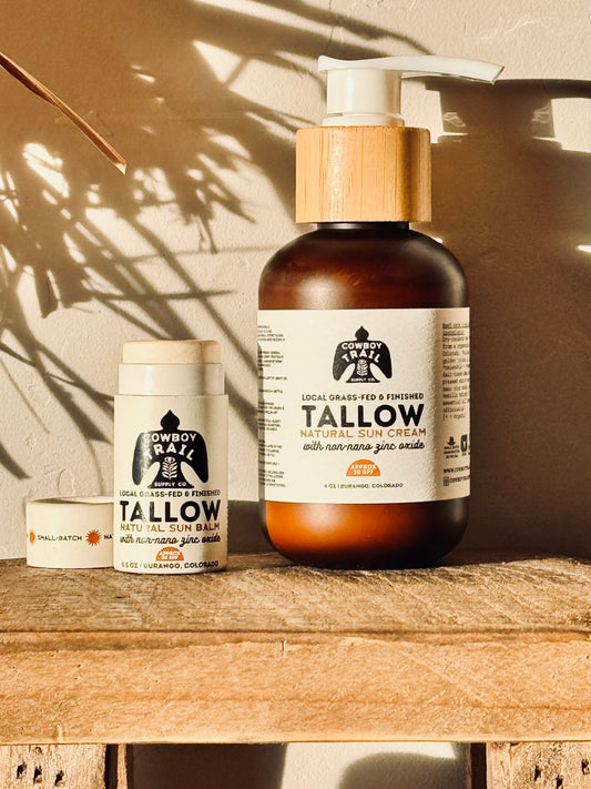 SUN BALM | Lip & Face Tallow + Zinc Sun Protective Balm ~ Push-up Tube!
