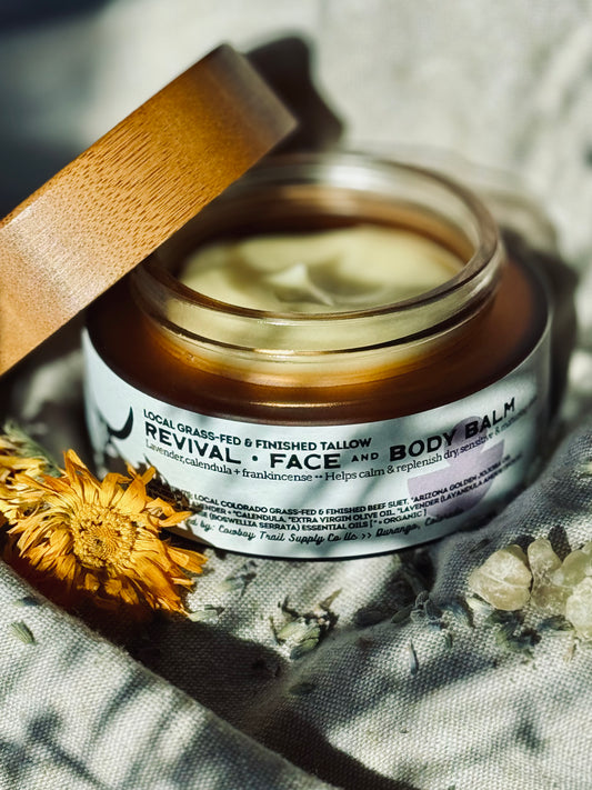 REVIVAL | Face & Body Tallow Balm >> Lavender + Calendula