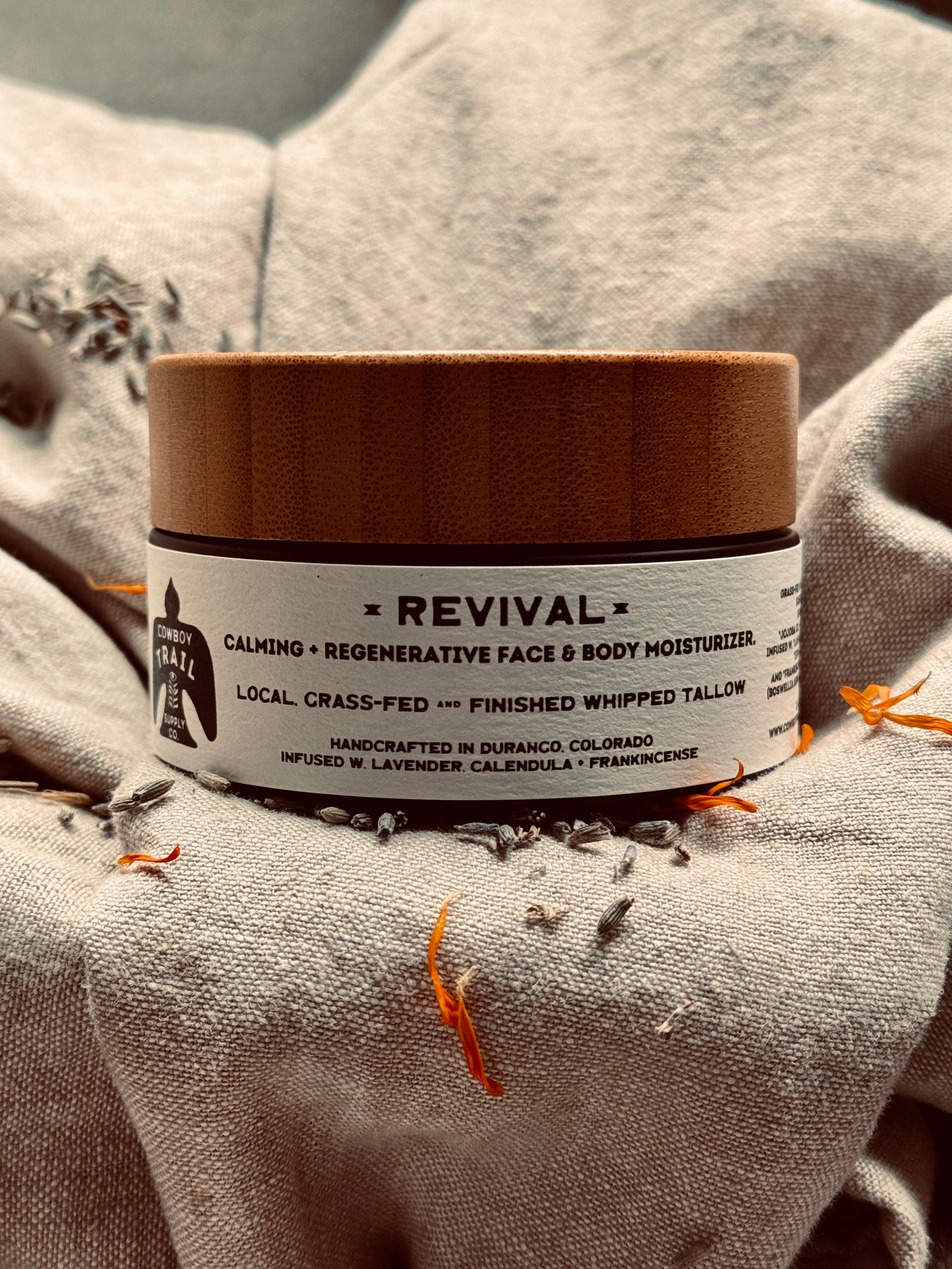 REVIVAL | Calming & Regenerative Whipped Tallow Balm • Lavender, Calendula + Frankincense