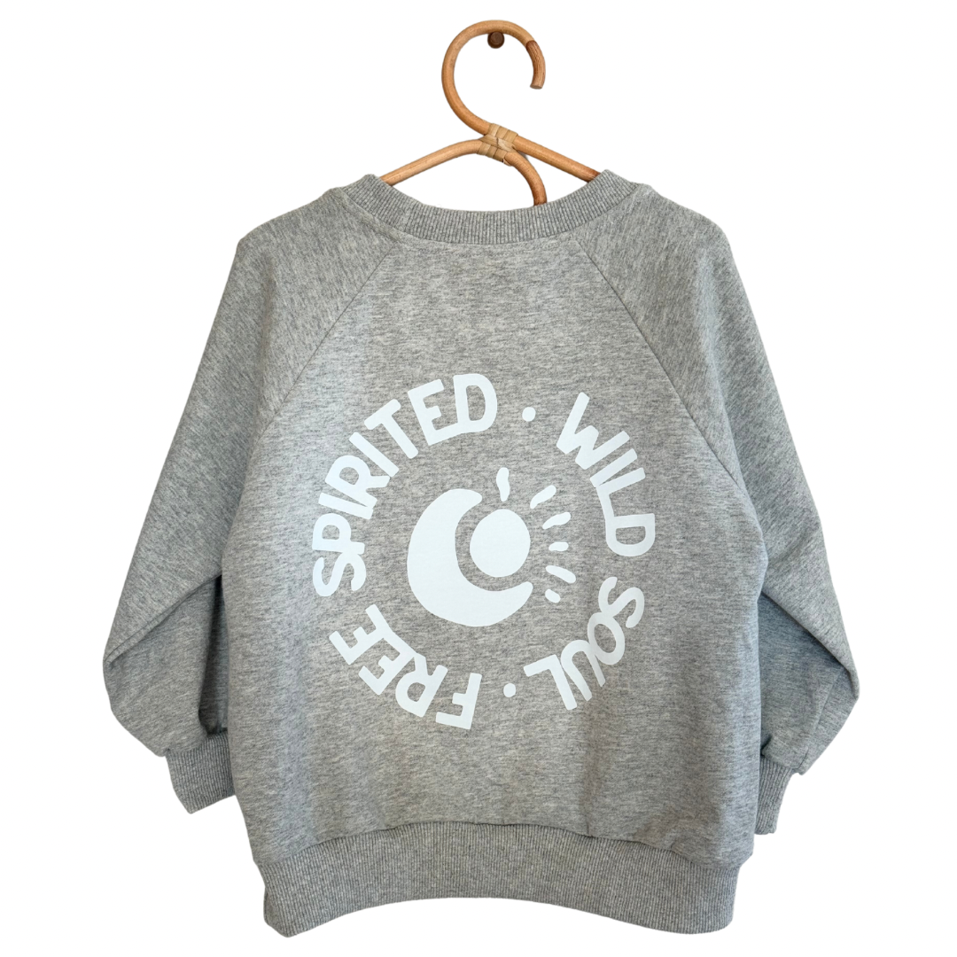 Oversized Organic Cotton Sweatshirt | Free Spirited ~ Wild Soul